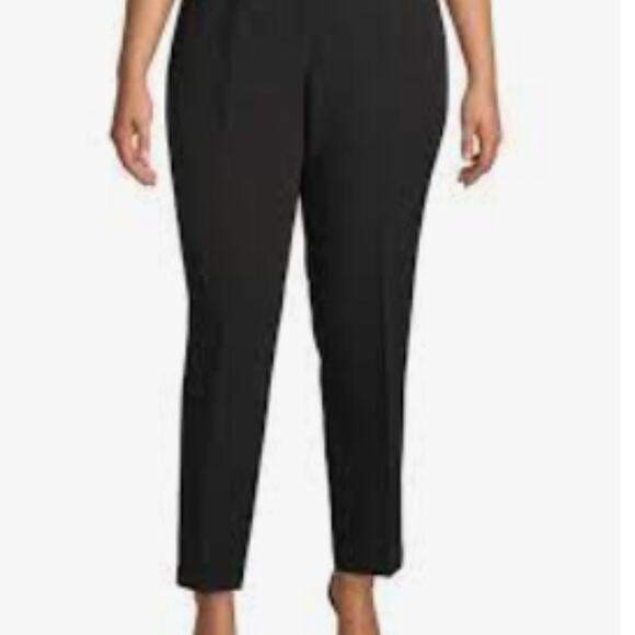 ANNE KLEIN Black Ankle Dress Pant Trouser Size 16P - Picture 1 of 14